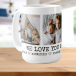 Personalised 3 Photo and Love Heart Detail Text Coffee Mug<br><div class="desc">Personalised 3 Photo and love heart detail text keepsake mug from Ricaso - add your own photographs and two lines of text - photo keepsake gifts make the best presents</div>