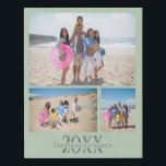 Personalised 3 Photo and Text Photo Collage Faux Canvas Print<br><div class="desc">Make a Personalised Photo keepsake wall art  - Faux Wrapped Canvas Print from Ricaso - add your own three photos and text - photo collage keepsake gifts</div>