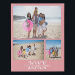 Personalised 3 Photo and Text Photo Collage Faux Canvas Print<br><div class="desc">Make a Personalised Photo keepsake wall art  - Faux Wrapped Canvas Print from Ricaso - add your own three photos and text - photo collage keepsake gifts</div>
