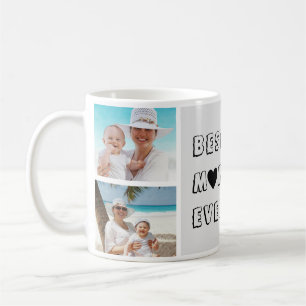 Personalised 3 Photo Best Mum Ever Coffee Mug