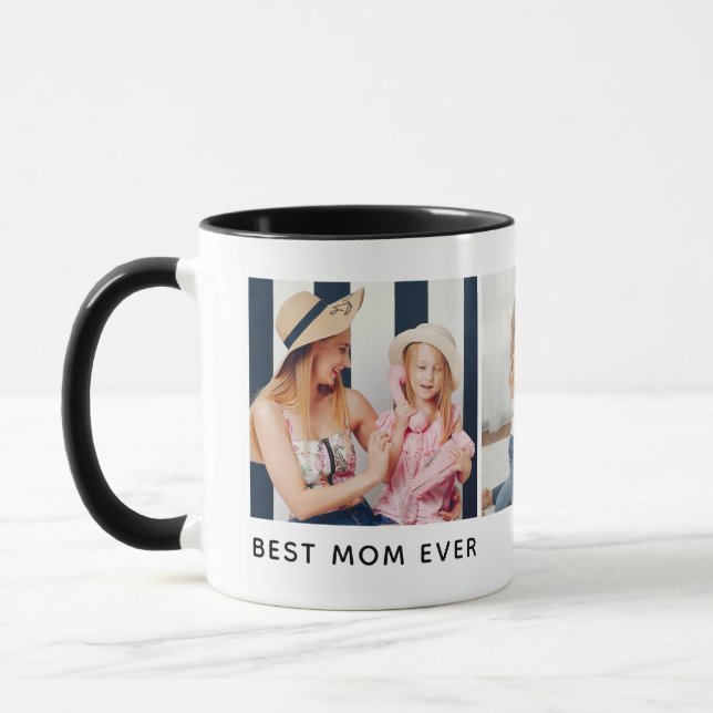 Personalised 3-photo 'Best Mum Ever' Mug (Left)