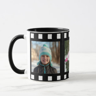 Personalised 3 Photo Black Film Roll Mug
