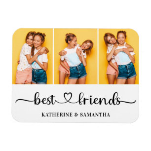 Personalised 3 Photo Collage Best Friends Forever Magnet
