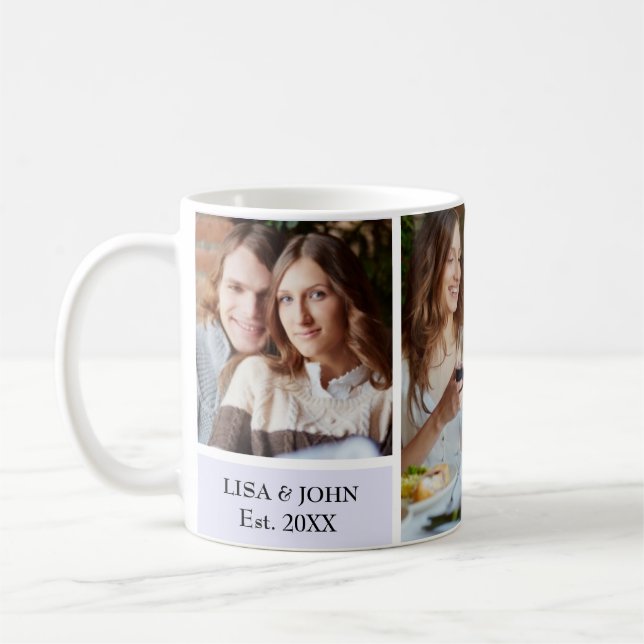 Personalised 3 Photo Collage Coffee Mug (Left)