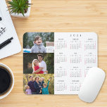 Personalised 3 Photo Collage Family 2024 Calendar Mouse Pad<br><div class="desc">Create your own custom, personalised, black and white 2024 full year 3 photo collage yearly calendar dust and stain resistant mousepad with non-slip back, for home and office. To customise, simply add three of your favourite family / kids / baby / pets / couple / wedding photos. While you add...</div>