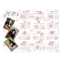 Personalised 3 Photo Collage Family 2025 Calendar