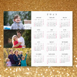 Personalised 3 Photo Collage Family 2025 Calendar Poster<br><div class="desc">Create your own custom, personalised, black and white and faux gold 2025 full year 3 photo collage yearly calendar home room office decor, wall calendar poster. To customise, simply add three of your favourite family / kids / baby / pets / couple / wedding photos. While you add / design,...</div>