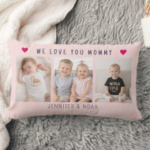 Personalised 3-Photo Collage For Mum Pink
