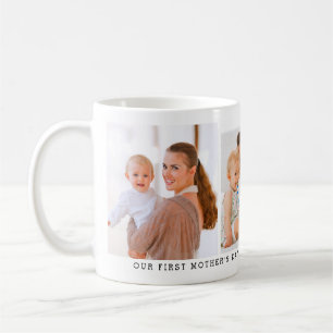 Personalised 3 Photo First Mother's Day Coffee Mug