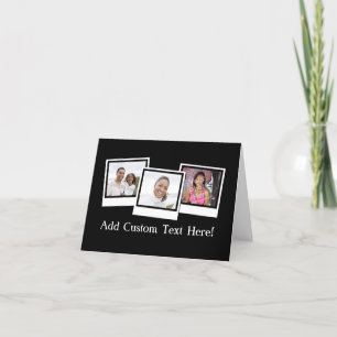 Personalised 3-Photo Snapshot Frames Custom Colour Card