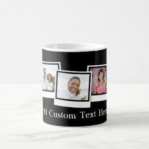 Personalised 3-Photo Snapshot Frames Custom Colour Coffee Mug