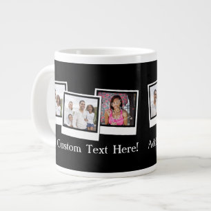 Personalised 3-Photo Snapshot Frames Custom Colour Large Coffee Mug