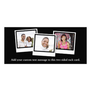 Personalised 3-Photo Snapshot Frames Custom Colour Rack Card