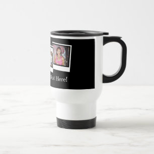 Personalised 3-Photo Snapshot Frames Custom Colour Travel Mug
