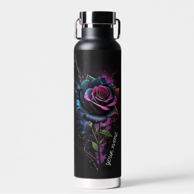 Personalised 3d Rose Water Bottle (Front)