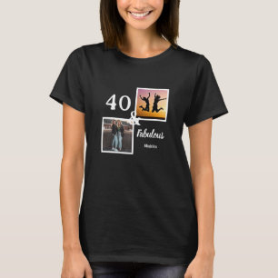 Personalised 40 & fabulous women's gift T-Shirt