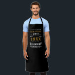 Personalised 40th Birthday Apron<br><div class="desc">Vintage design any year "Original Quality Legendary Inspiration" kitchen or BBQ apron for that special dad. Add the name and year as desired in the template fields creating a unique 40th, 50th, 60th or any birthday celebration item. Team this up with the matching gifts, party accessories, and clothing available in...</div>