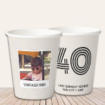 Personalised 40th Birthday Funny Decor Party Cups<br><div class="desc">Personalised 40th Birthday Funny Decor Party Cups. Enter the Zazzle Design Tool for additional customisations.</div>