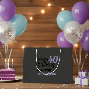 Personalised 40th Birthday Gift Bag for Mum 