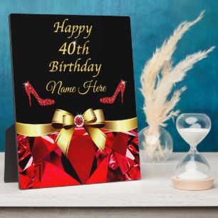 Personalised, 40th Birthday Gift Ideas for Women Plaque