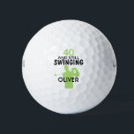 Personalised 40th Birthday Golf Balls<br><div class="desc">Personalised Golf Balls. Features a golfer design with text that reads : "40 and Still Swinging". (You can change the number,  name,  text and colours to your choice.)  A perfect for gift or party favour for a 40th birthday.</div>