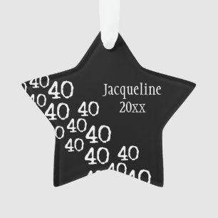 Personalised 40th Birthday Holiday Decor Keepsake Ornament