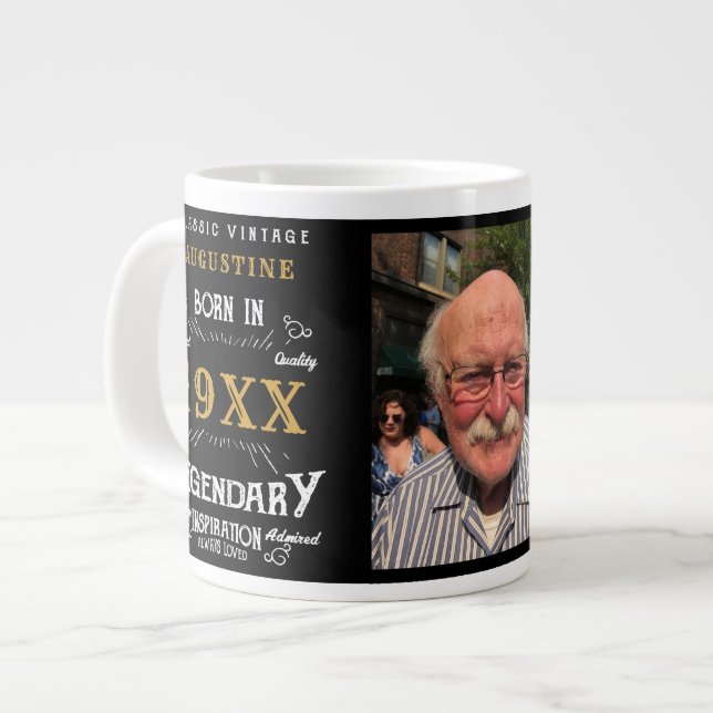 Personalised 40th Birthday Large Coffee Mug (Front Left)