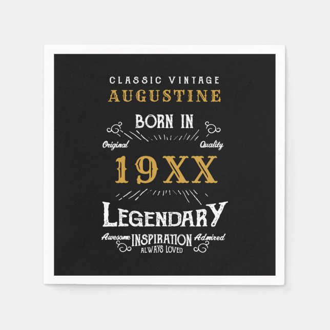Personalised 40th Birthday Napkin (Front)