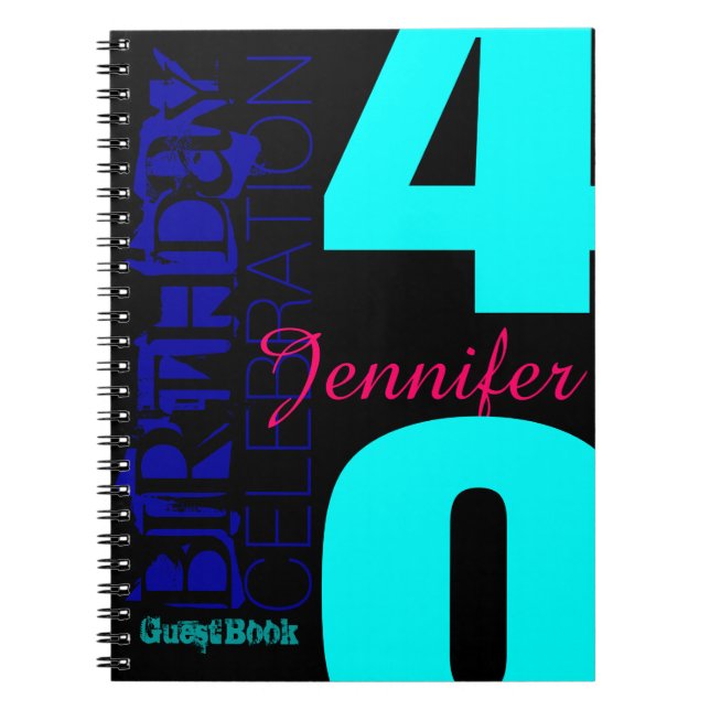 Personalised 40th Birthday POP Guest Book (Front)