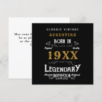 Personalised 40th Birthday Retro Black Gold