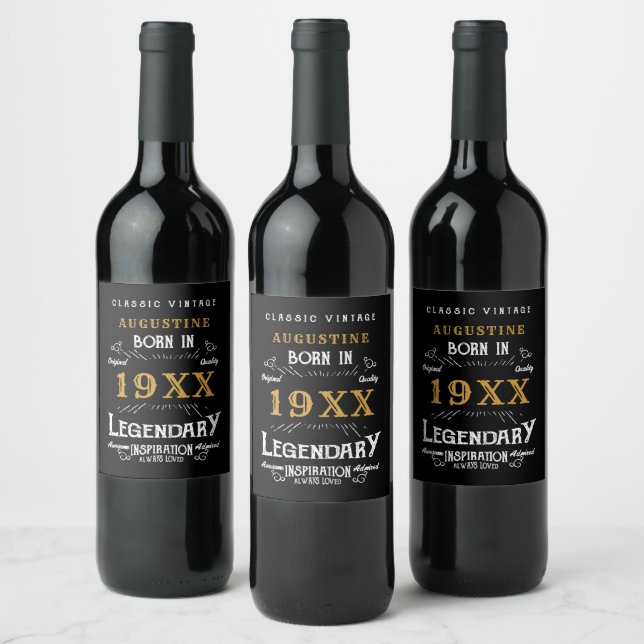 Personalised 40th Birthday Wine Label (Bottles)