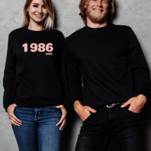 Personalised 40th Fun Typography Custom Sweater