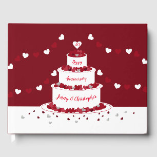 Personalised 40th Ruby Wedding Anniversary cake Guest Book