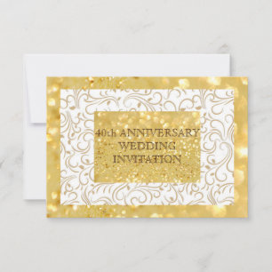 Personalised 40th Wedding Anniversary Invitation