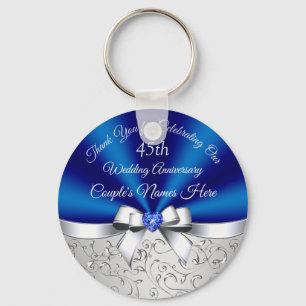 Personalised, 45th Wedding Anniversary Party Ideas Key Ring