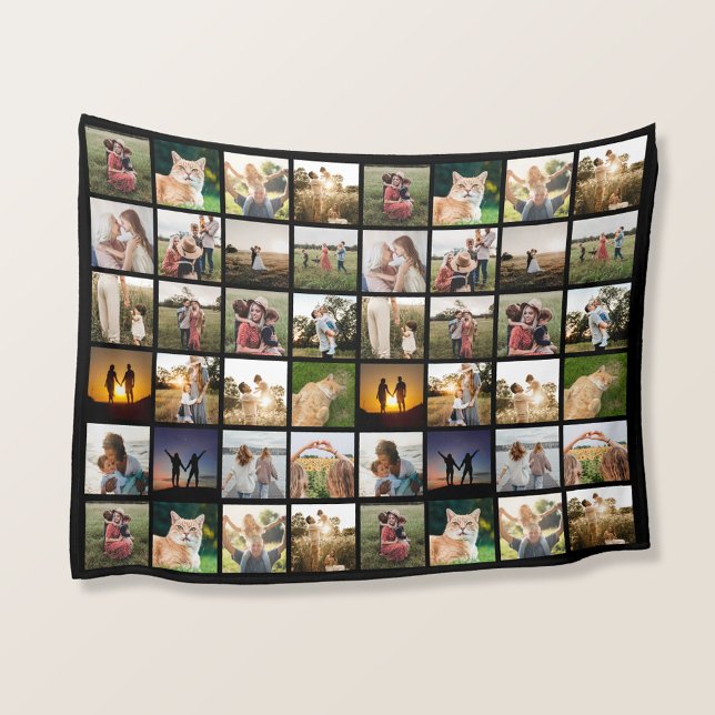 Personalised 48 Photo Collage Fleece Blanket (Creator Uploaded)