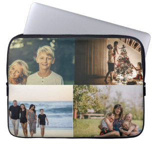 Personalised 4 Family Photo Collage Custom Laptop Sleeve