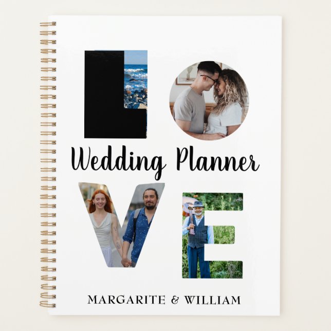 Personalised 4-Image Dated Wedding Planner (Front)