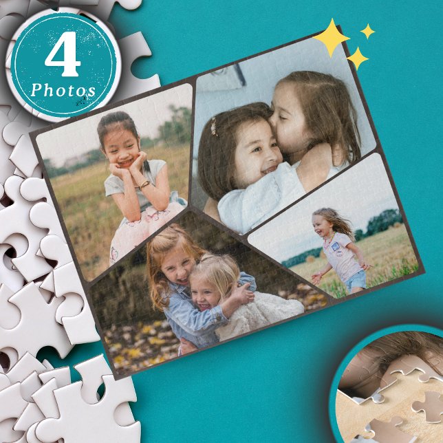 Personalised 4-Photo Collage Puzzle | Custom Gift (Personalized 4-Photo Collage Puzzle | Custom Minimalist Jigsaw for Family Fun & Heartfelt Gifts 🧩)