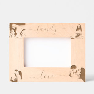 Personalised 4 photo script etched frames