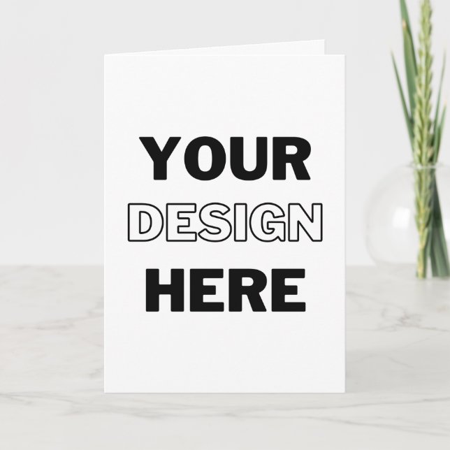 Personalised 4 Sides Wedding Folded 5x7 Invitation (Front)