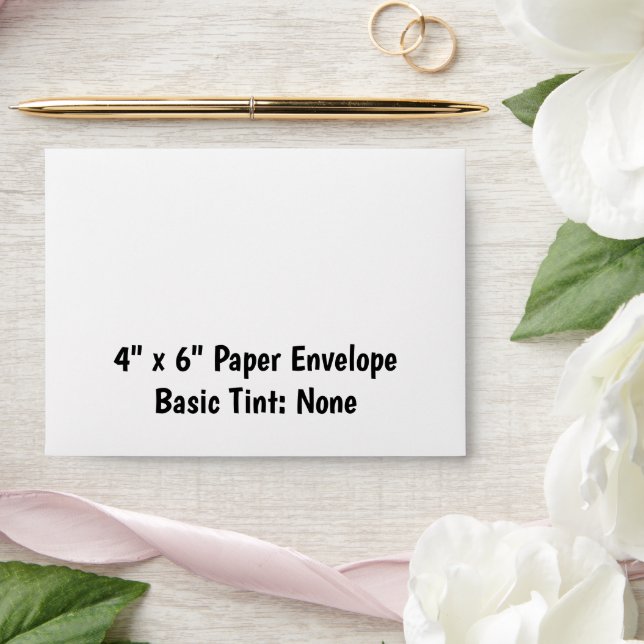 Personalised 4" x 6" Basic Paper  Envelope (Wedding)