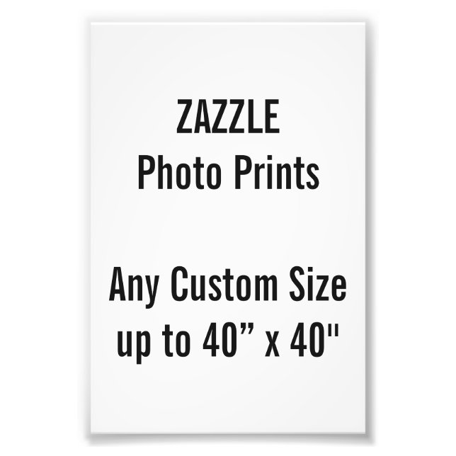 Personalised 4” x 6" Photo Print, or custom size (Front)