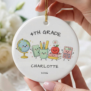 Personalised 4TH Grade Girl Ceramic Ornament