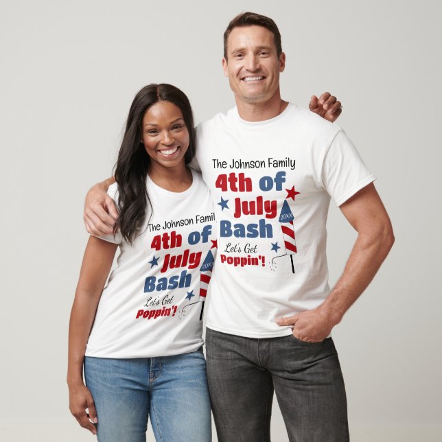 Personalised 4th of July Bash T-Shirt (Unisex)