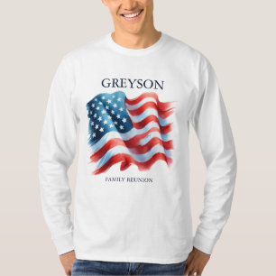 Personalised 4th of July Family Reunion Matching T-Shirt