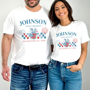 Personalised 4th Of July Family Reunion Matching T-Shirt
