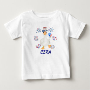 Personalised 4th of July Goose T-Shirt for Kids