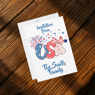 Personalised 4th of July Invitation