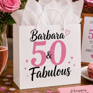 Personalised 50 & Fabulous Birthday Gift Bags